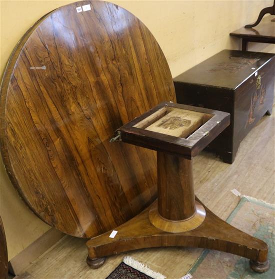 William IV circular rosewood centre table